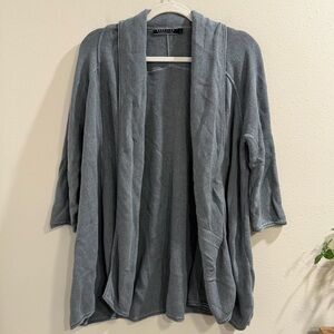 Peruvian Connection Size Large Pima Cotton Open Front Cardigan Sweater Soft Knit